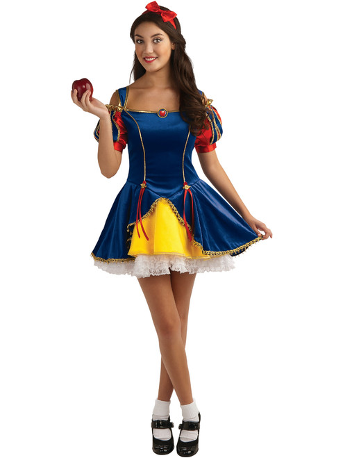 Girl's Tween Snow White Fairy Tale Princess Dress Costume One Size