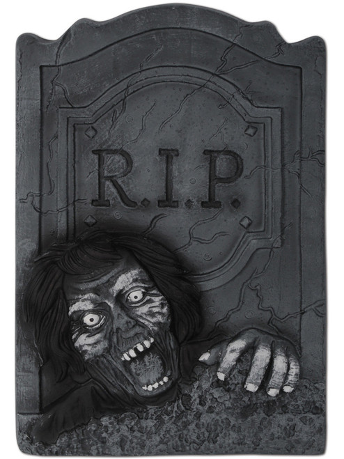 21" x 13.5" Spooky Scary Zombie R.I.P. Tombstone Graveyard Halloween Decoration