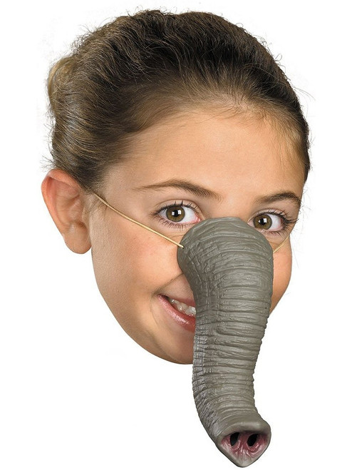Child Rubber Grey Gray Elephant Trunk Nose Zoo Animal Costume Accessory Toy Mask