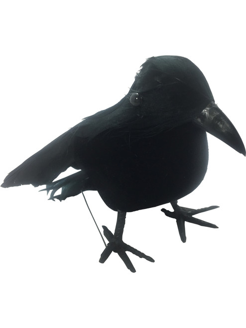 5" Black Crow Halloween Decoration Raven Bird