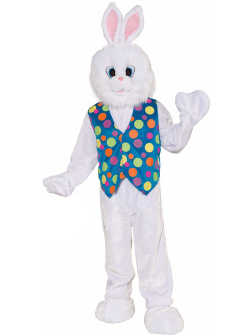 Mens 42-44 Easter Bunny Parade Event Plush Mascot Costume With Vest