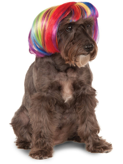 Rainbow Club Fashion Wig For Pet Dog Costume Accessory