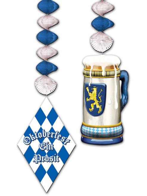 Oktoberfest German Beer Streamers Hangers Danglers Decoration 2 Pack