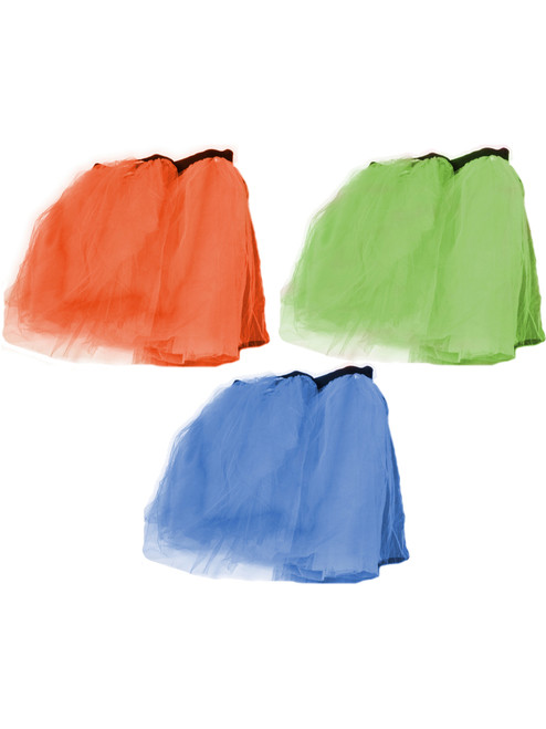 Economy Dance Studio Neon Assorted Color Tutu Skirt 3 Pack Costume Accessory