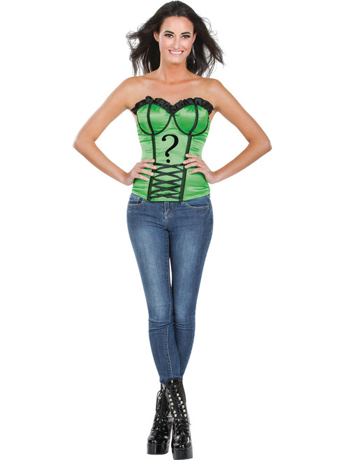 Adult Women's Sexy DC Comics Riddler Corset Costume Accessory