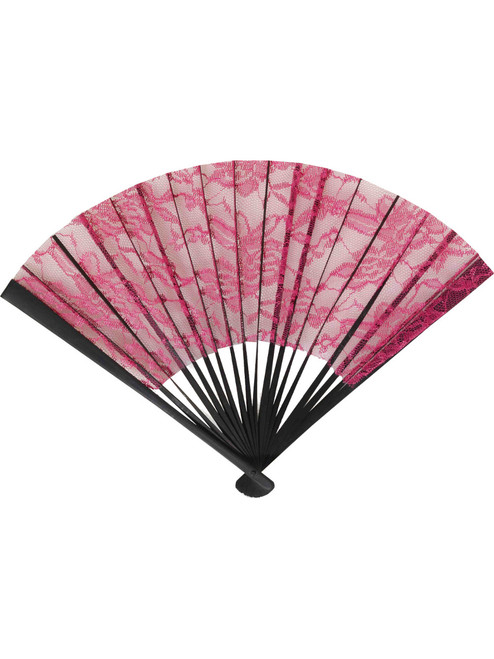 9" Costume Accessory Burlesque Victorian Geisha Girl China Chinese Lace Fan