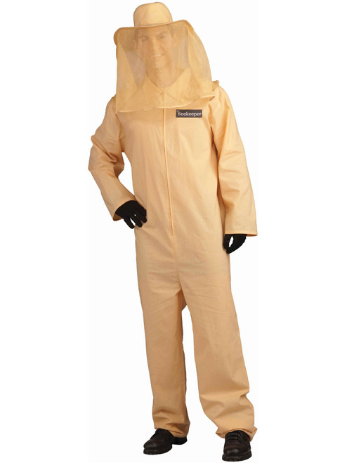 Adult Large Unisex Tan Full Body Bee Keeper Costume