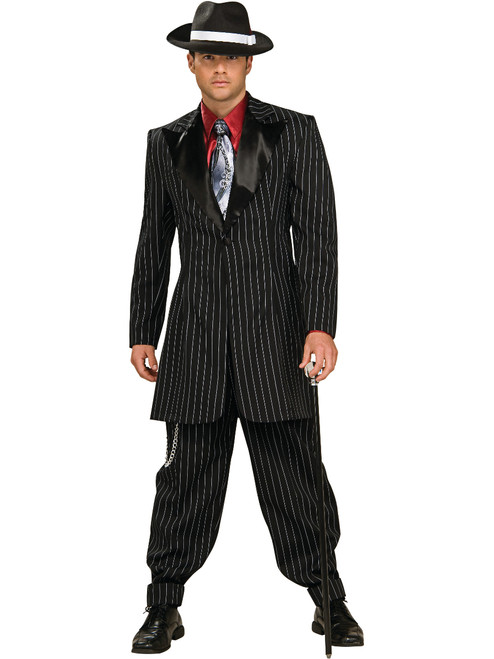 Adult Large Gangster Pinstripe Costume Zoot Suit 44-46