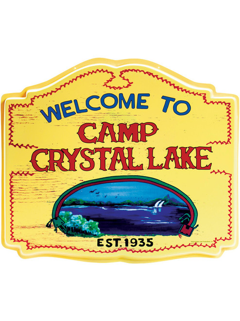 Friday The 13th Welcome To Camp Crystal Lake Hang Up Sign Decoration
