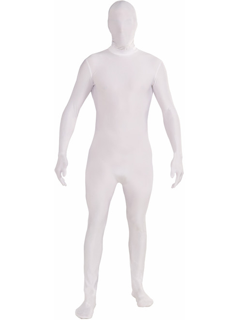 Child White Full Body Zentai Suit I'm Invisible Disappearing Man Costume