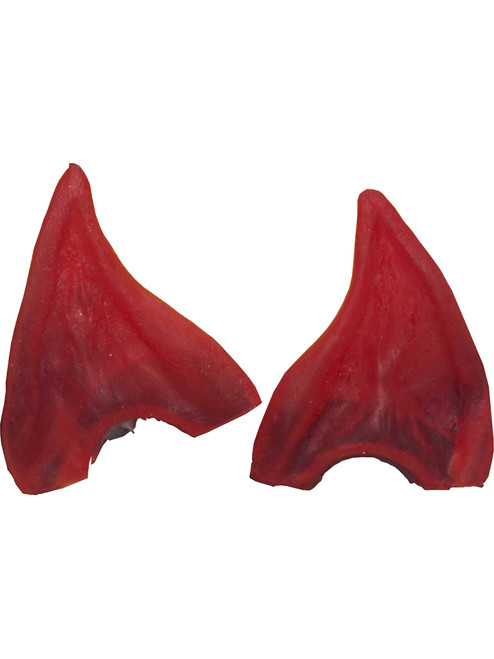 Red Latex Costume Accessory Demon Devil Ears Prosthetic Kit