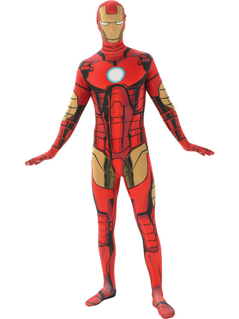 Adult Mens Marvel Comics Hero Iron Man 2nd Skin Full Body Jumpsuit