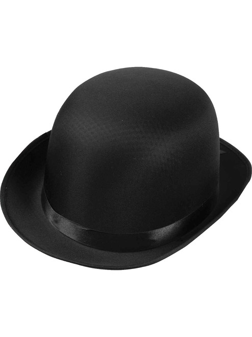 Deluxe Adult Formal Black Derby Bowler Costume Coke Hat