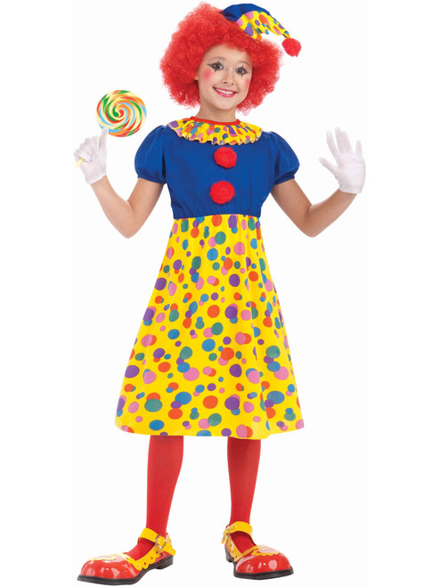 Child Girls Halloween Birthday Economy Clown Costume