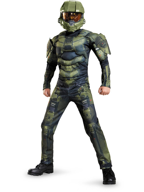 Master Chief Halo Muscle Boys Costume