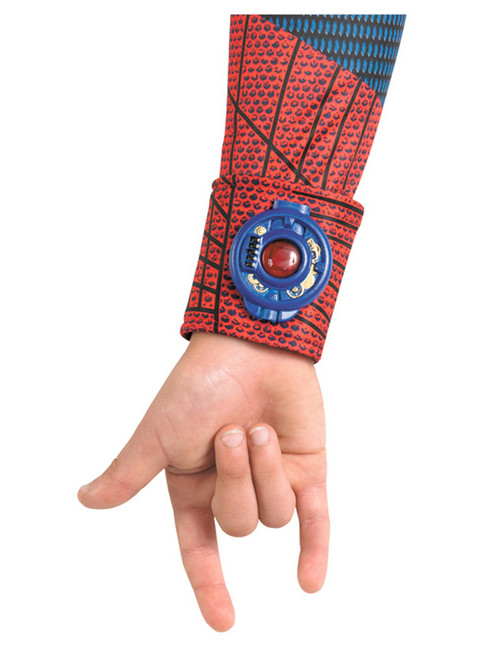 Childs Deluxe The Amazing Spider-Man Light-Up Web Wristbands Costume Accessory