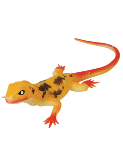 Orange PVC Soft Plastic Reptile Lizard Decoration