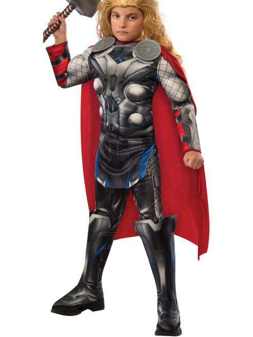 Child Boys Marvel Deluxe Thor Avengers 2 Costume With Cape