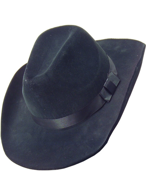 Country Black Cow Boy or Girl Cow Boy Felt Costume Hat