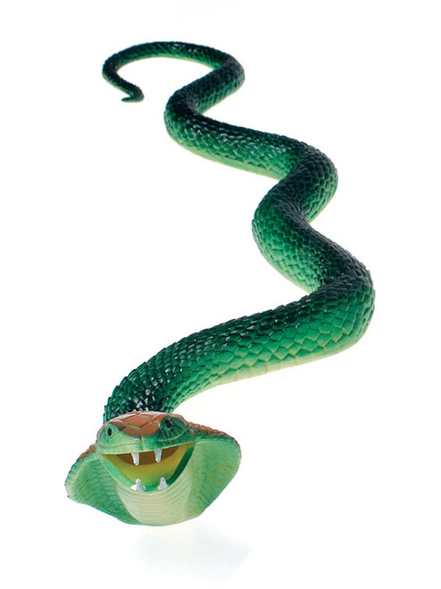 Plastic 26 Inch Green King Corbra Snake Toy Prop Decoration
