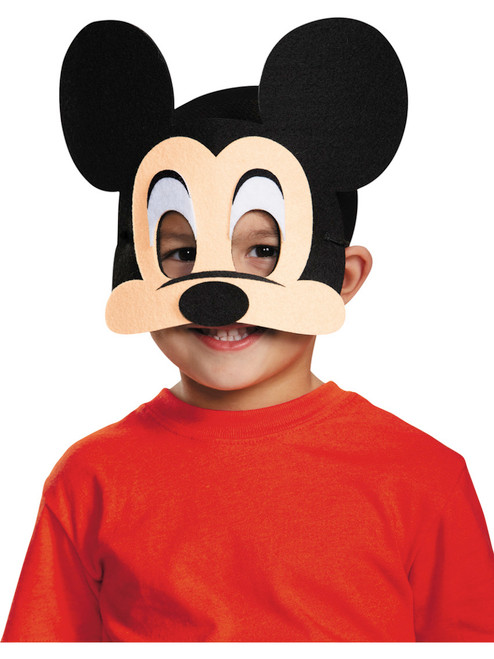 Childs Boys Mickey Mouse Disney Felt Half-Mask Toddlers Costume Accessory