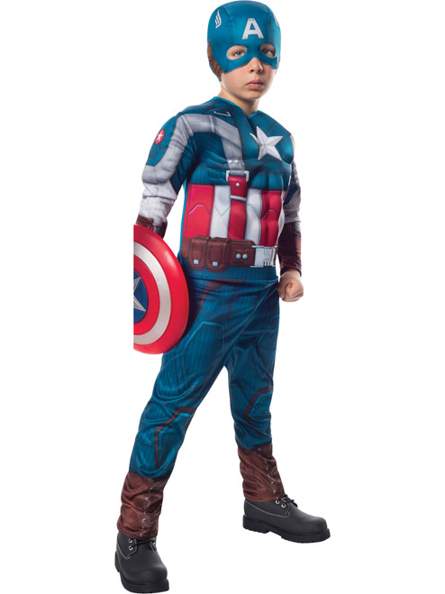 Child's Deluxe Retro Captain America Winter Soldier Costume Size