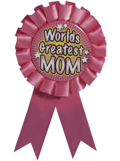 World's Greatest Mom Award Mothers Day Ribbon Costume Accessory