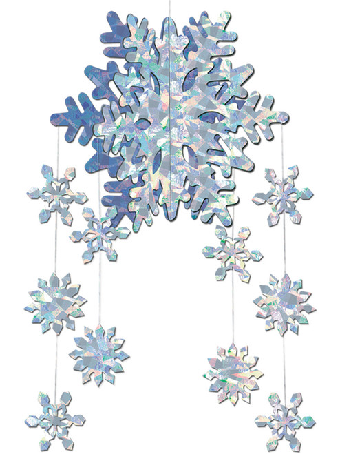 22" Hanging 3-D Snowflake Mobile Scene Setter Christmas Holiday Decoration