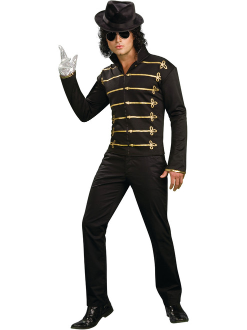 Adult Mens Michael Jackson Black Gold Military Jacket