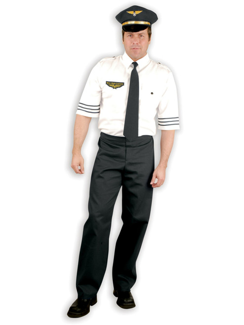 Adult Men's Mile High Aviation Plane Pilot Captain Costume