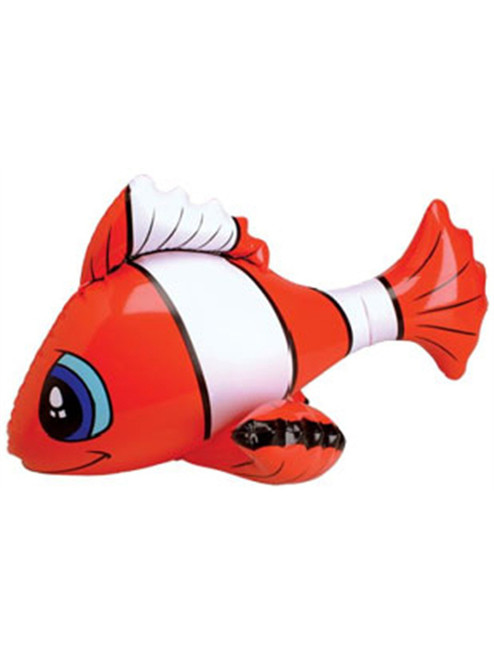 24" Red Inflatable Hawaiian Luau Tropical Clown Fish