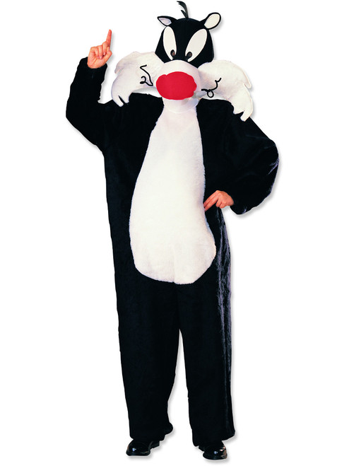 Adult Mens Large Plush Looney Tunes Sylvester Cat Mascot Costume