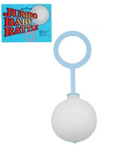 Jumbo Plastic Costume Accessory Blue Adult-Baby Rattle