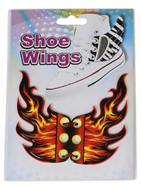 New Red Flame Shoe Wings Sneaker Laces Costume Accessory