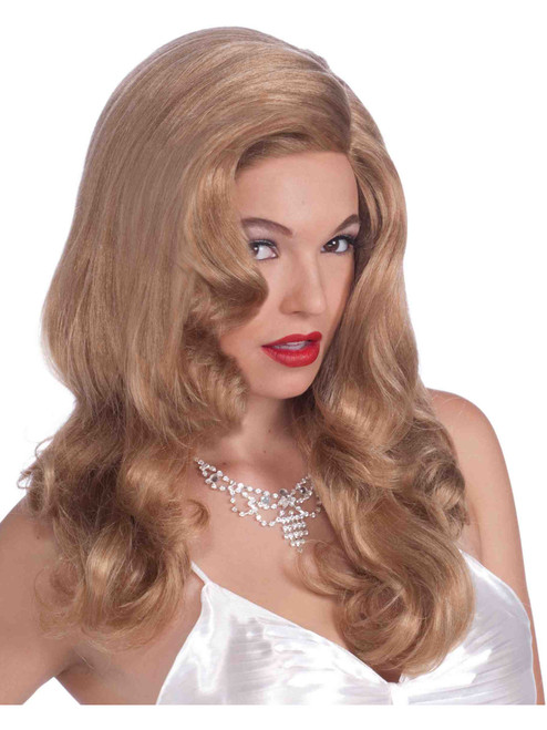 Women's Vintage Hollywood Cinema Siren Blonde Costume Wig