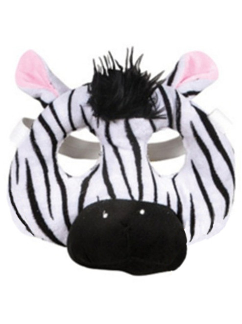 Adult Child Zebra Plush Halloween Zoo Animal Masks Costume Accessory