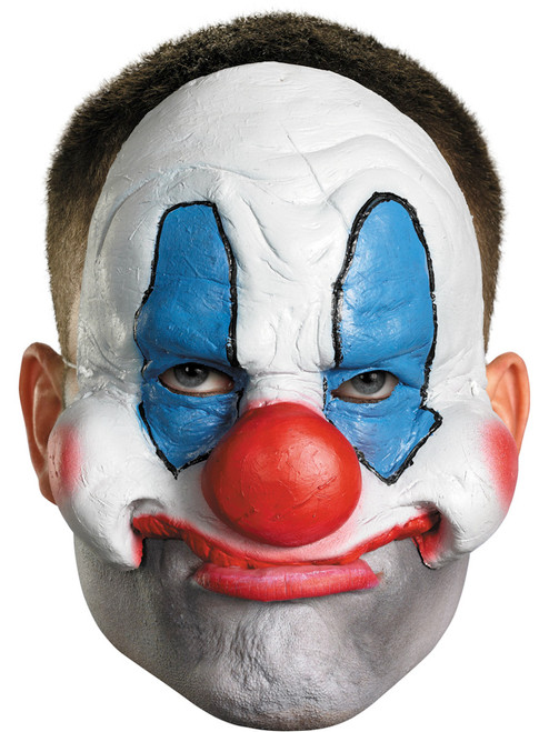 Adult Clown Jester Chinless Half Vinyl Costume Mask