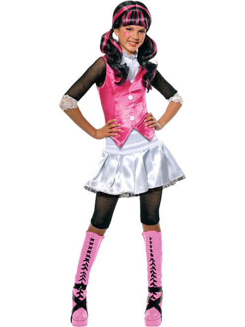 Girls Monster High Draculaura Schoolgirl Dracula Costume