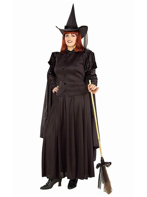 Womens Classic Spooky Black Evil Witch Costume X-Large 16-22