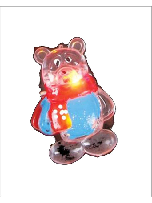 1.5" Merry Christmas LED Blinking Teddy Bear Lapel Pin