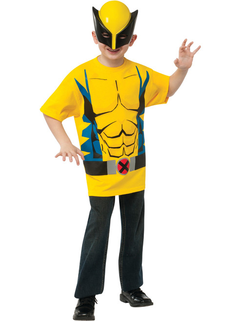 Child's Marvel Comics Universe X-Men Wolverine T-Shirt With Mask