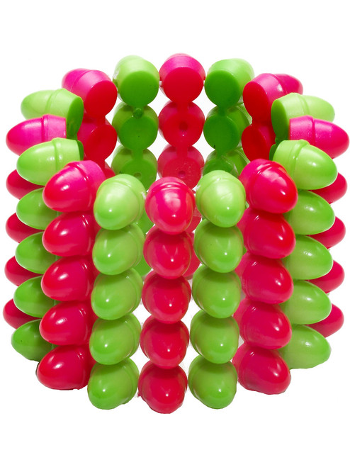 Women's Club Candy 80s Rave Costume Green Pink Spike Bracelet