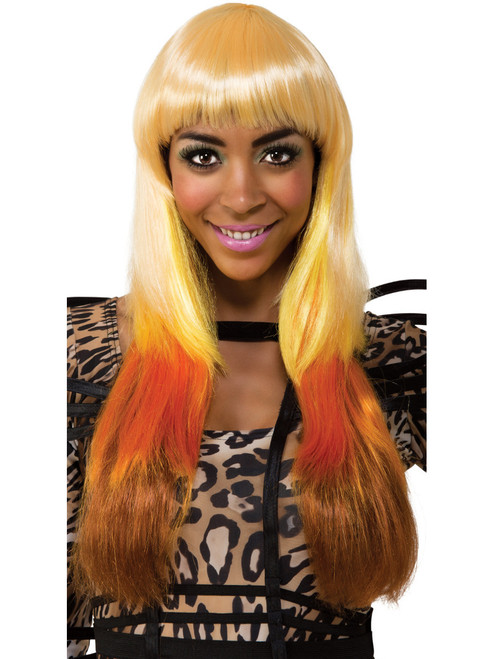 Sexy Adult Nicki Minaj Long Blonde 3-Color Leopard Wig