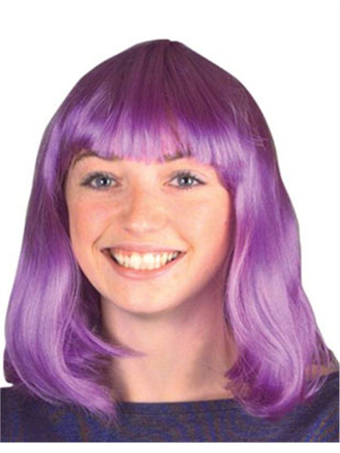 New Mens Womens Child Costume Purple 80s Flip Party Wig