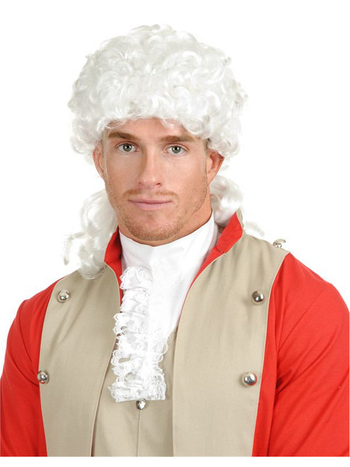 Adult White Colonial Settler English Governor Samuel Adams Wig