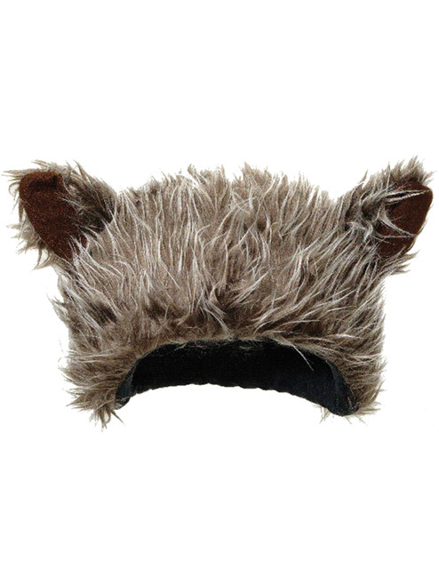 Adult Mens Womens Furry Wolf Hat Animal Costume Accessory