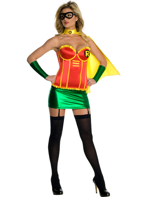 Women's Sexy Adult DC Comics Robin Corset Costume