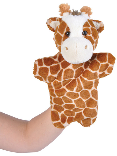 Plush Cute Cuddly Giraffe Animal Hand Puppet Show Production Toy