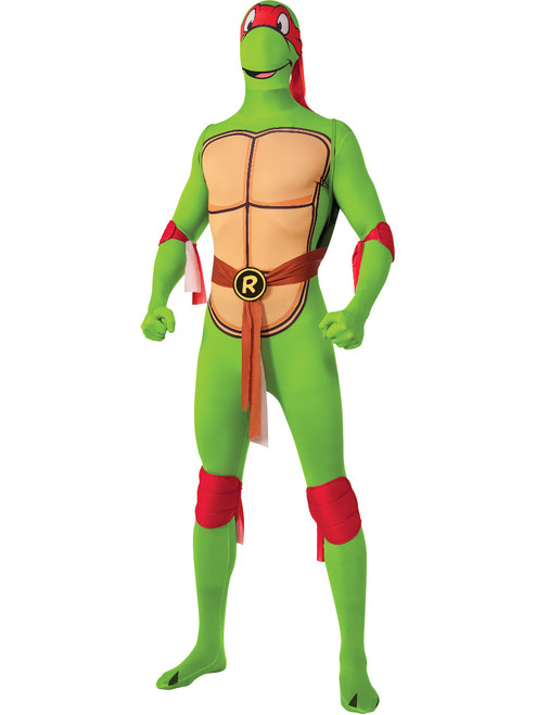 Mens Teenage Mutant Ninja Turtles Raphael 2nd Skin Full Body Jumpsuit Costume