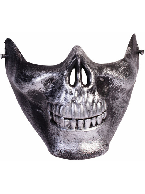 Adult Scary Lower Face Skull Half Mask Mad Max Costume Accessory